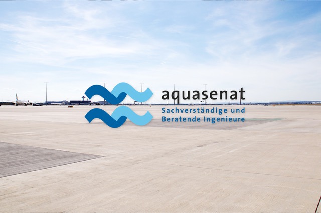 logo aquasenat on airport site