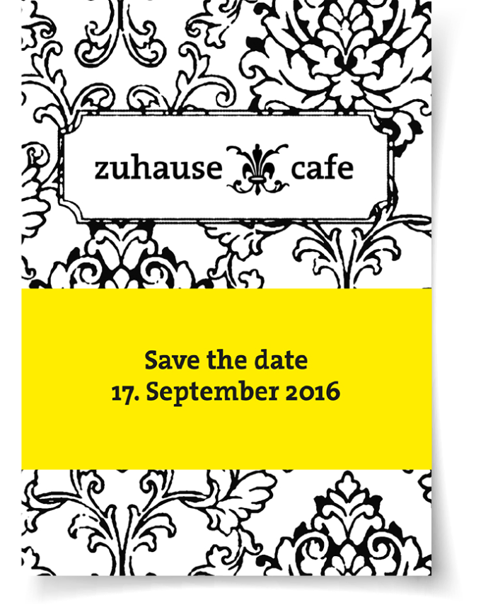 zuhause cafe postcard