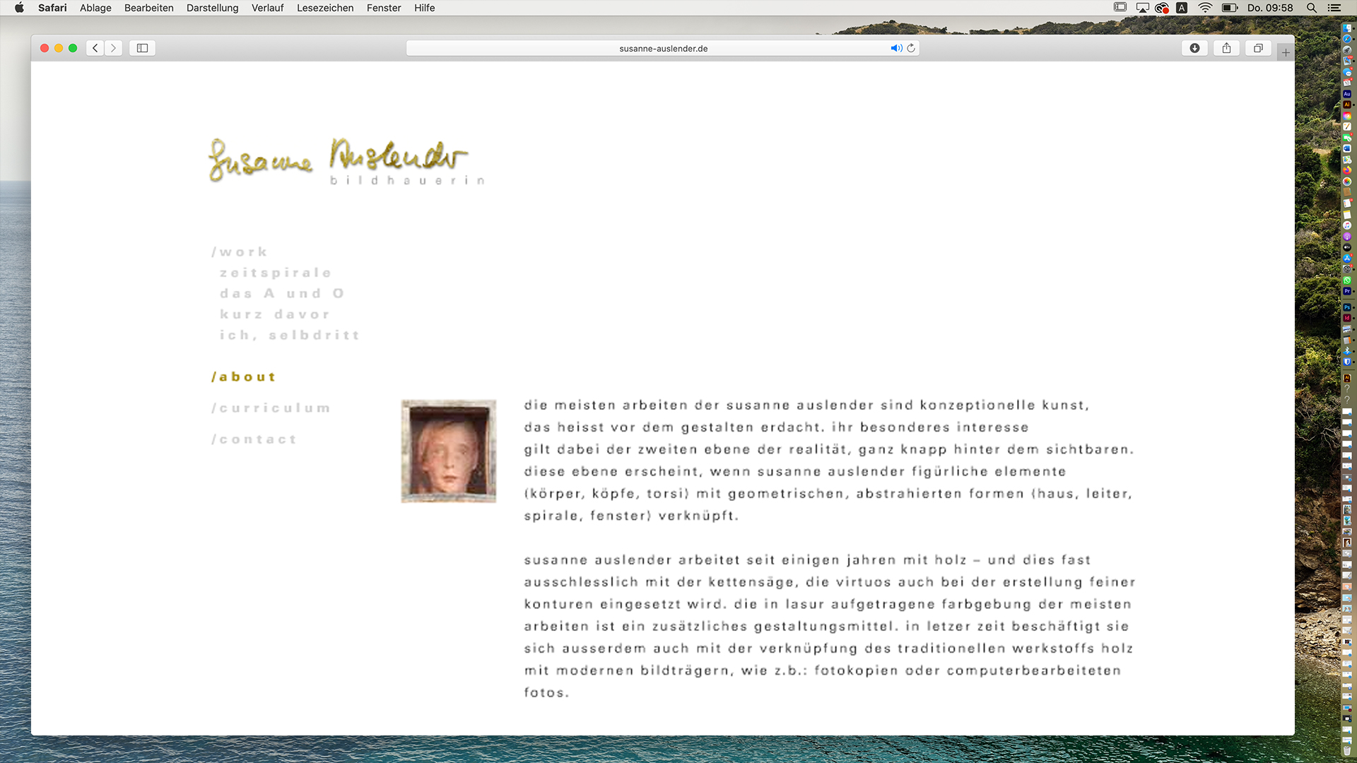 website for sculptor susanne auslender 