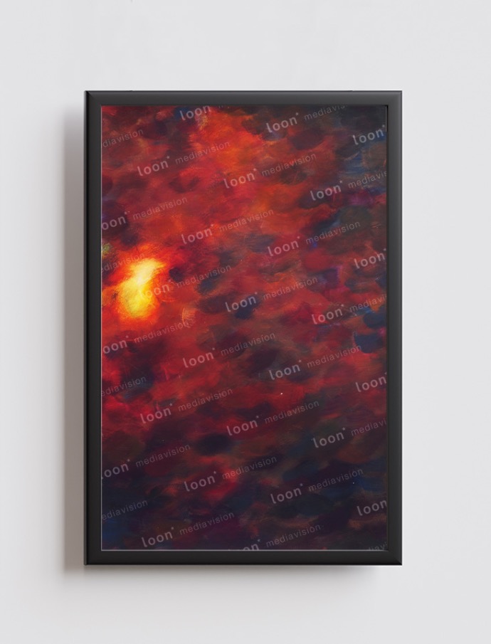 colorful acrylic in red, blue, and yellow 