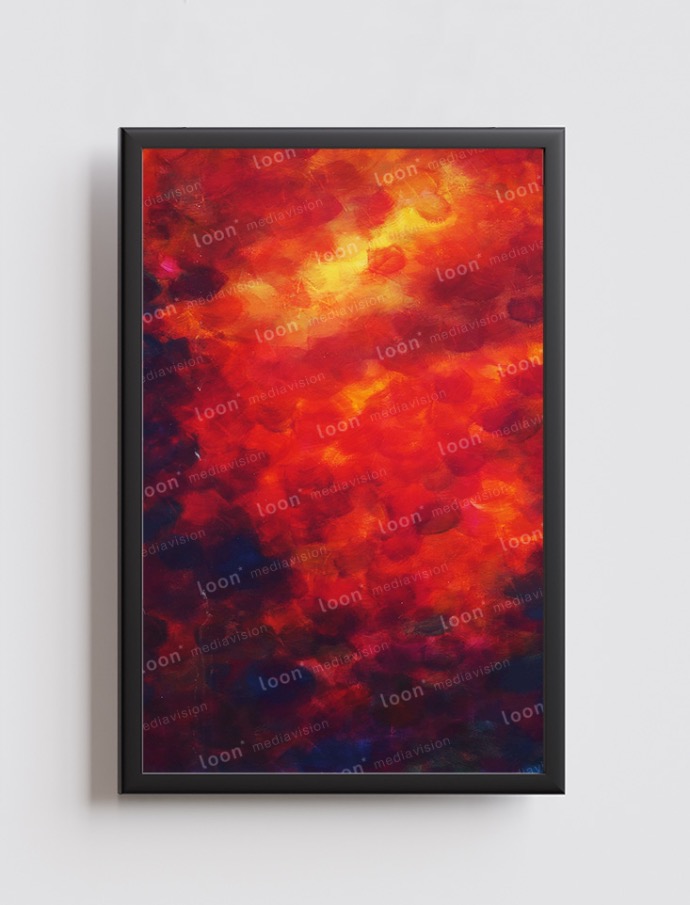 colorful acrylic in red, blue, and yellow 