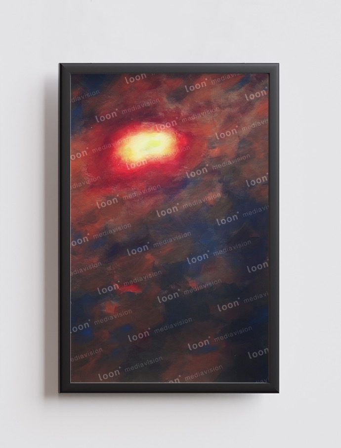colorful acrylic in red, blue, and yellow 